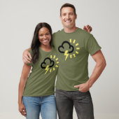 Gewitter: Retro Wettervorhersagesymbol T-Shirt (Unisex)