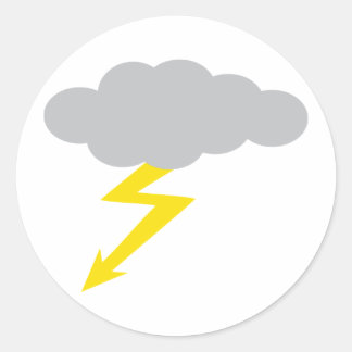 Gewitter Runder Aufkleber
