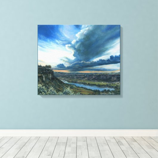 "Gewitter" Stretched Canvass Leinwanddruck (Insitu (Holzboden))