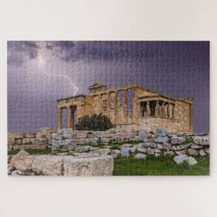 Gewitter über Akropolis in Athen, Griechenland, Eu Puzzle