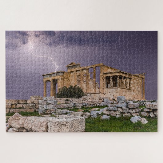 Gewitter über Akropolis in Athen, Griechenland, Eu Puzzle (Horizontal)