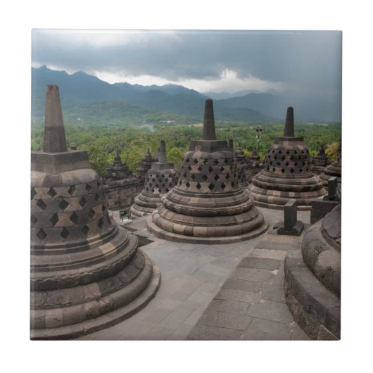 Gewitter über Borobudur Fliese (Vorderseite)