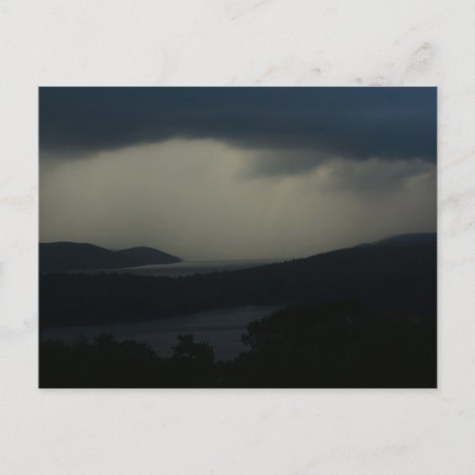 Gewitter über das Quabbin-Reservoir Postkarte (Vorderseite)