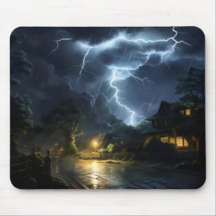Gewitter über dem Dorf Mousepad
