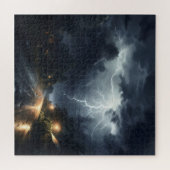 Gewitter über die Straße Puzzle (Horizontal)