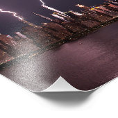 Gewitter über Manhattan, NYC Fotodruck (Ecke)