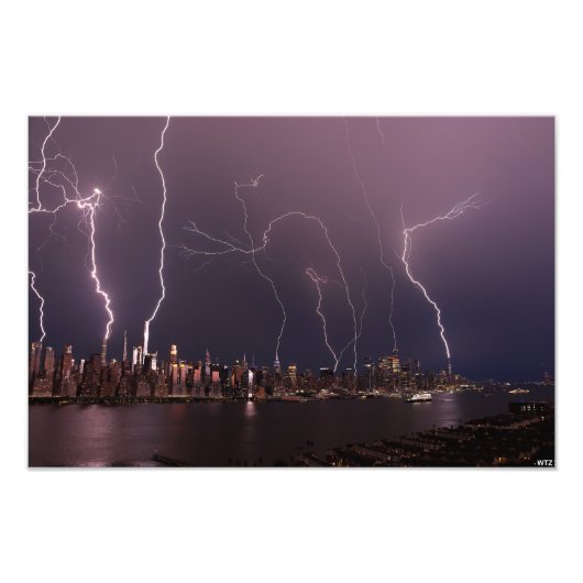 Gewitter über Manhattan, NYC Fotodruck (Vorne)