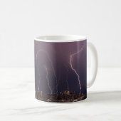 Gewitter über Manhattan, NYC Kaffeetasse (VorderseiteRechts)