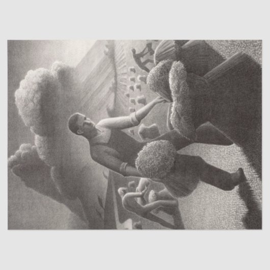 Gewitter von Grant Wood Seidenpapier (Vorderseite)