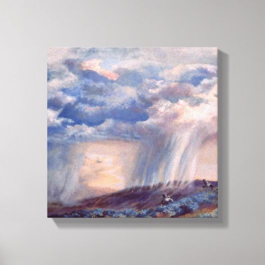 Gewitter Wachtel über dem Mesa-Leinwand Leinwanddruck (Vorderseite)