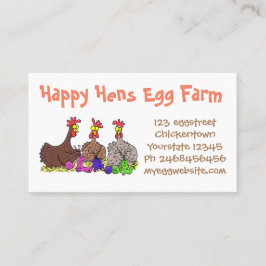 Gewitterhühner Cartoon zum Verkauf Visitenkarte