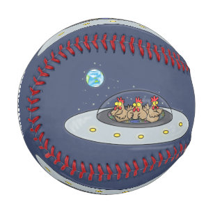 Gewitterhühner im Weltraum - Cartoon Baseball