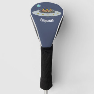 Gewitterhühner im Weltraum - Cartoon Golf Headcover
