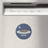 Gewitterhühner im Weltraum - Cartoon Magnet (In Situ (Geschirrspüler))