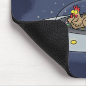 Gewitterhühner im Weltraum - Cartoon Mousepad (Ecke)