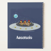 Gewitterhühner im Weltraum - Cartoon Planer (Rückseite)