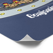 Gewitterhühner im Weltraum - Cartoon Poster (Ecke)