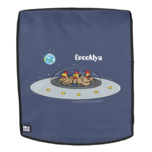 Gewitterhühner im Weltraum - Cartoon Rucksack