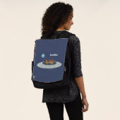 Gewitterhühner im Weltraum - Cartoon Rucksack (Ausgewaschen)