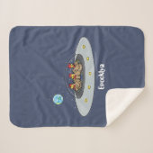 Gewitterhühner im Weltraum - Cartoon Sherpadecke (Vorderseite (Horizontal))