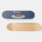 Gewitterhühner im Weltraum - Cartoon Skateboard (Horizontal)