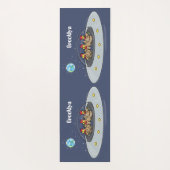 Gewitterhühner im Weltraum - Cartoon Yogamatte (Rückseite)