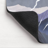 Gewittersturm | Wasserfarbe Dunkle Berge Mousepad (Ecke)