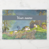 Gewitterstürmmalerei Aquarell Alkoholflaschenetikett (Einzelnes Label)