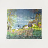 Gewitterstürmmalerei Wasserfarben Tapestry Wandteppich (Vorderseite (Horizontal))