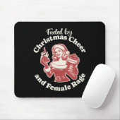 Gewittert durch Weihnachtsjammer und Weibchen Wut Mousepad (Mit Mouse)