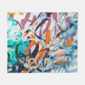 gewitterte Betonmauer, grune Textur. Fleecedecke (Vorderseite (Horizontal))