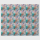 gewitterte Betonmauer, grune Textur. Geschenkpapier (Flach)