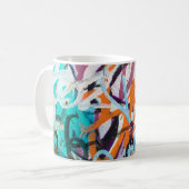 gewitterte Betonmauer, grune Textur. Kaffeetasse (Vorderseite Links)
