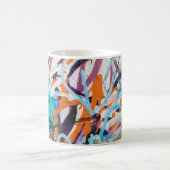 gewitterte Betonmauer, grune Textur. Kaffeetasse (Mittel)
