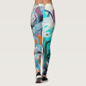 gewitterte Betonmauer, grune Textur. Leggings (Rückseite)