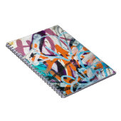 gewitterte Betonmauer, grune Textur. Notizblock (Rechte Seite)