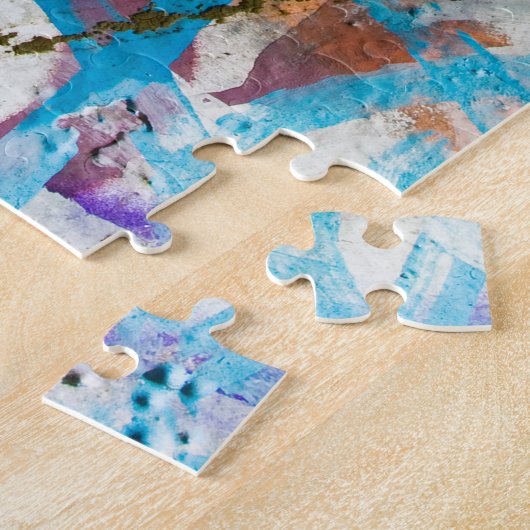 gewitterte Betonmauer, grune Textur. Puzzle (Seite)