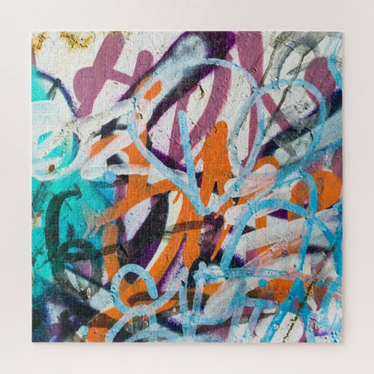 gewitterte Betonmauer, grune Textur. Puzzle (Vertikal)