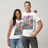 gewitterte Betonmauer, grune Textur. T-Shirt (Unisex)