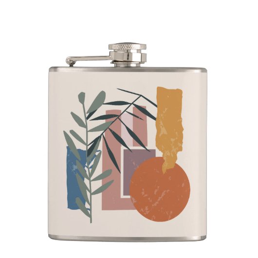 gewitterte Formen und Stiele Flachmann (Vorderseite)