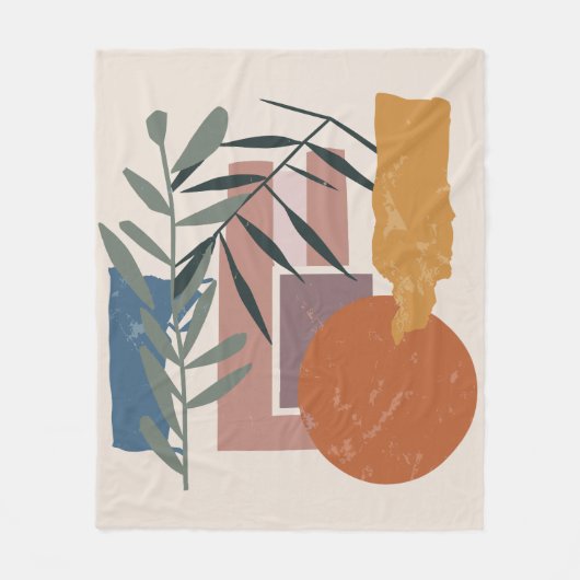 gewitterte Formen und Stiele Fleecedecke (Vorderseite)