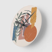 gewitterte Formen und Stiele Runde Wanduhr (Winkel)