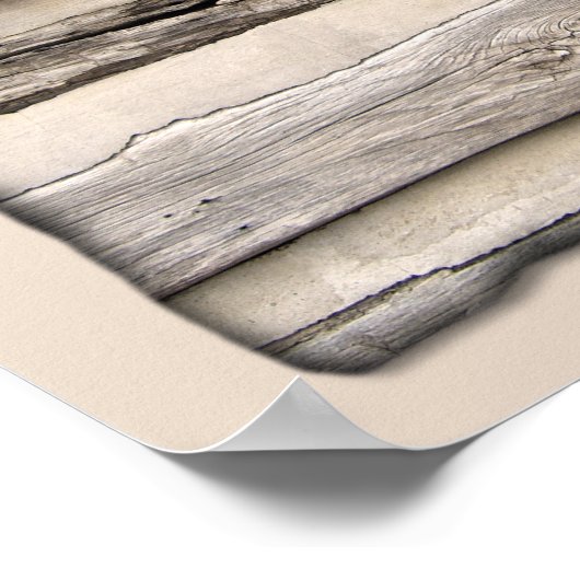 Gewitterte Holzplanks Poster (Ecke)
