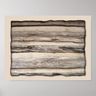 Gewitterte Holzplanks Poster