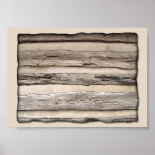 Gewitterte Holzplanks Poster