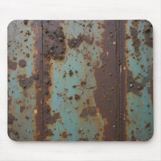 Gewitterte industrielle Metallstruktur Mousepad (Vorne)