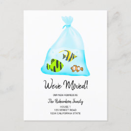 Gewitterte niedliche tropische Fische Ankündigungspostkarte