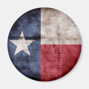 gewitterte Texasflagge; Magnet