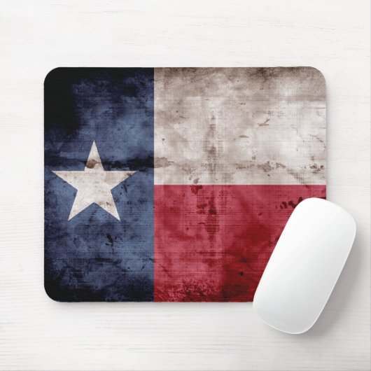 gewitterte Texasflagge; Mousepad (Mit Mouse)
