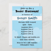 Gewitterte und schreiende Babyduschkarte Einladung (Rückseite)